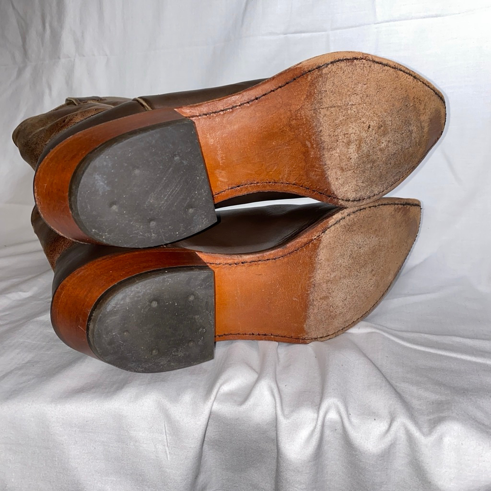 Men's Nocona Boots with University of Alabama Logo Brown Tan Boots Size 12 - Picture 9 of 15